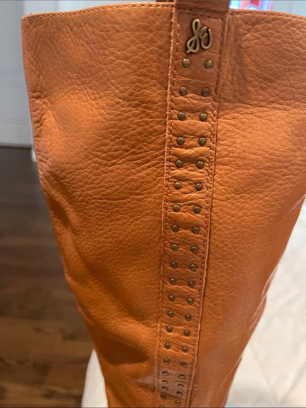 Sam Edelman Tall Leather Over-the-Knee Boots in Cognac